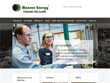 Tablet Screenshot of monroe-energy.com